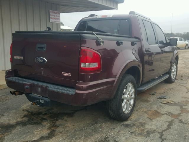 1FMEU33K07UB38550 - 2007 FORD EXPLORER S BURGUNDY photo 4