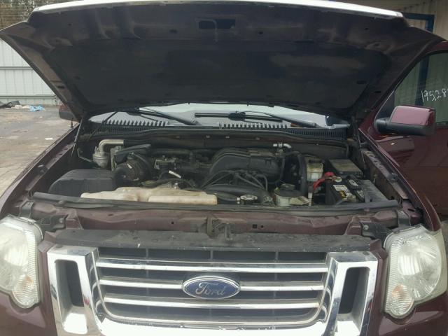 1FMEU33K07UB38550 - 2007 FORD EXPLORER S BURGUNDY photo 7