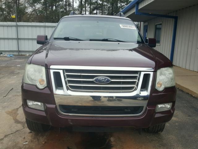 1FMEU33K07UB38550 - 2007 FORD EXPLORER S BURGUNDY photo 9