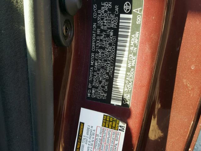 JTKDE177350047101 - 2005 TOYOTA SCION TC 黑色 照片 10