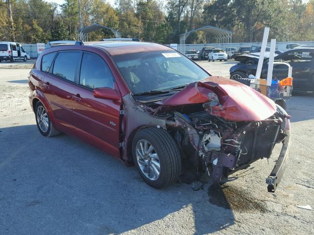 5Y2SL63825Z435125 - 2005 PONTIAC VIBE RED photo 1