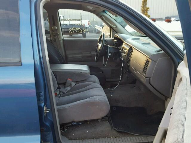 1B7HL2AX61S344908 - 2001 DODGE DAKOTA QUA BLUE photo 5