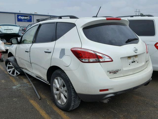 JN8AZ1MWXDW315605 - 2013 NISSAN MURANO S WHITE photo 3