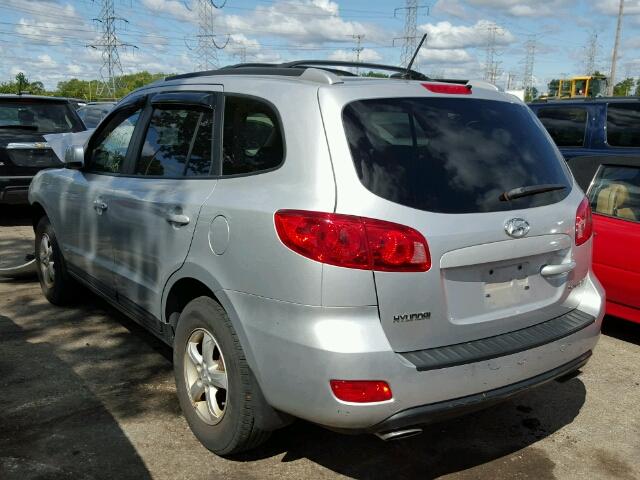 5NMSG13D17H127052 - 2007 HYUNDAI SANTA FE G SILVER photo 3