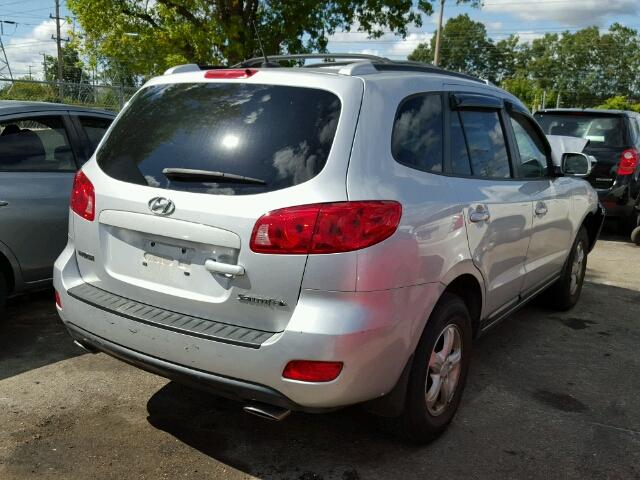 5NMSG13D17H127052 - 2007 HYUNDAI SANTA FE G SILVER photo 4