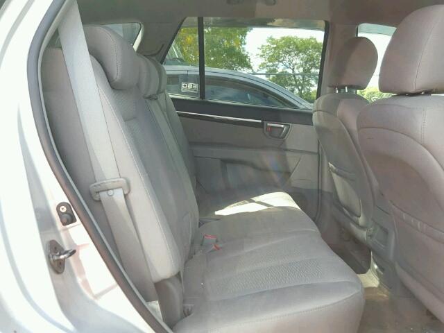 5NMSG13D17H127052 - 2007 HYUNDAI SANTA FE G SILVER photo 6