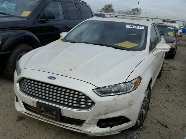 3FA6P0K94DR286366 - 2013 FORD FUSION TIT WHITE photo 2