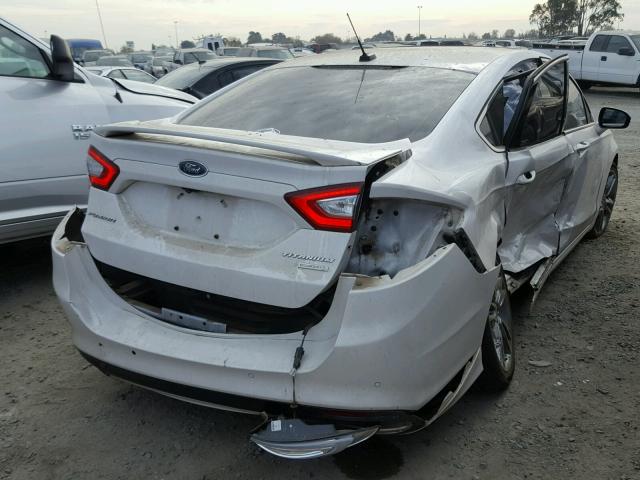 3FA6P0K94DR286366 - 2013 FORD FUSION TIT WHITE photo 4