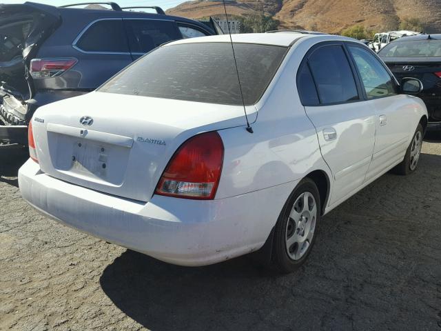 KMHDN45D63U612752 - 2003 HYUNDAI ELANTRA GL WHITE photo 4