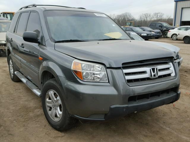 2HKYF18137H532974 - 2007 HONDA PILOT LX GRAY photo 1