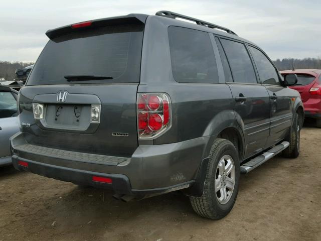 2HKYF18137H532974 - 2007 HONDA PILOT LX GRAY photo 4