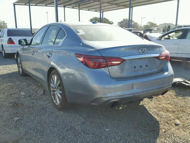 JN1EV7AP6JM355800 - 2018 INFINITI Q50 LUXE BLUE photo 3