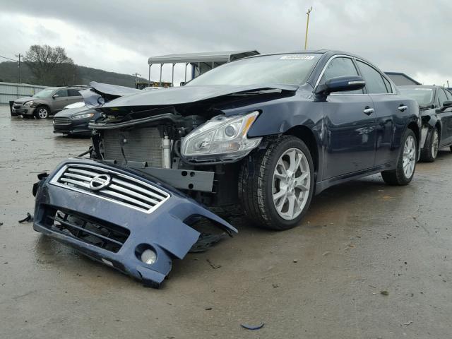 1N4AA5AP3EC441305 - 2014 NISSAN MAXIMA S BLUE photo 2