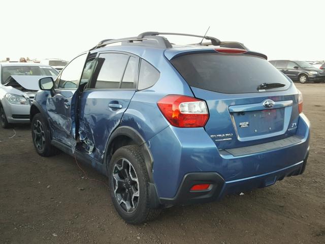 JF2GPACC0E8216821 - 2014 SUBARU XV CROSSTR BLUE photo 3