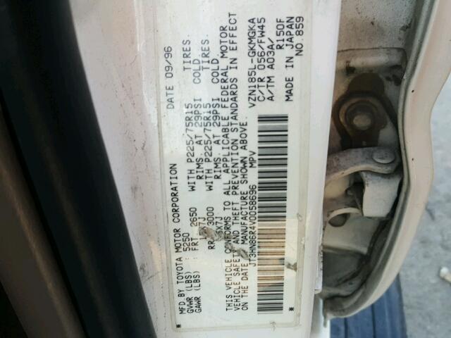 JT3HN86R4V0058696 - 1997 TOYOTA 4RUNNER SR WHITE photo 10