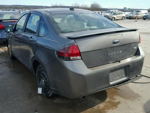 1FAHP3GN6AW194023 - 2010 FORD FOCUS SES GRAY photo 3