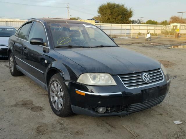 WVWPD63B12P296272 - 2002 VOLKSWAGEN PASSAT GLS BLACK photo 1