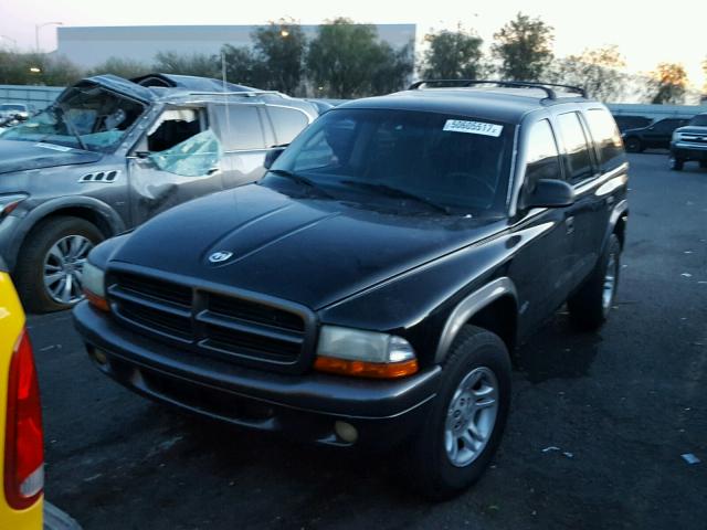 1B4HS38N02F174517 - 2002 DODGE DURANGO SP BLACK photo 2