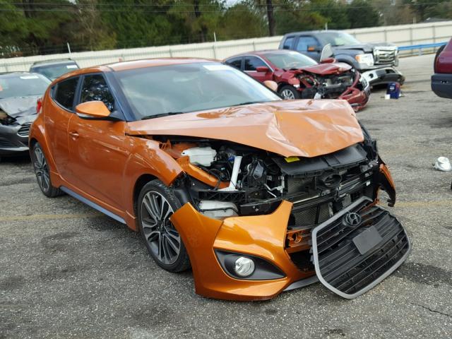 KMHTC6AE1GU270452 - 2016 HYUNDAI VELOSTER T ORANGE photo 1