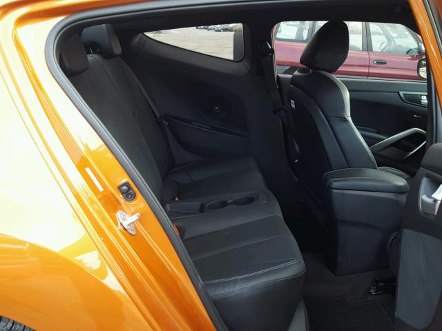 KMHTC6AE1GU270452 - 2016 HYUNDAI VELOSTER T ORANGE photo 6