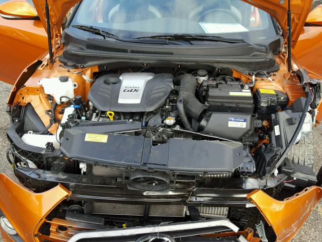 KMHTC6AE1GU270452 - 2016 HYUNDAI VELOSTER T ORANGE photo 7