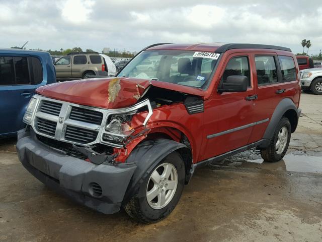 1D8GT28K28W177912 - 2008 DODGE NITRO SXT RED photo 2