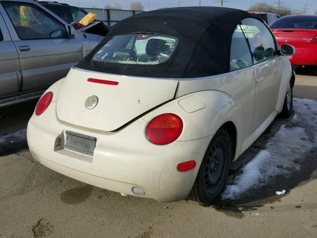 3VWCK21Y03M314575 - 2003 VOLKSWAGEN NEW BEETLE CREAM photo 4