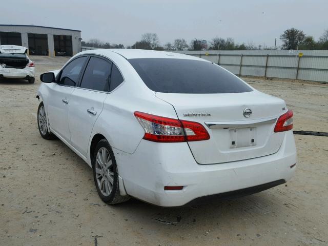 3N1AB7AP8FY238697 - 2015 NISSAN SENTRA S WHITE photo 3