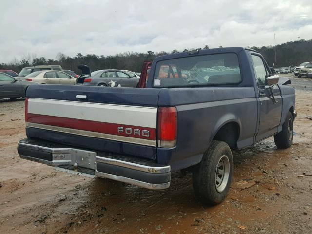 1FTDF15N2MNA11682 - 1991 FORD F150 BLUE photo 4