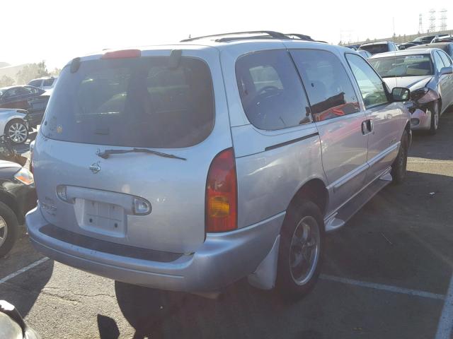 4N2XN11T3YD841374 - 2000 NISSAN QUEST SE SILVER photo 4