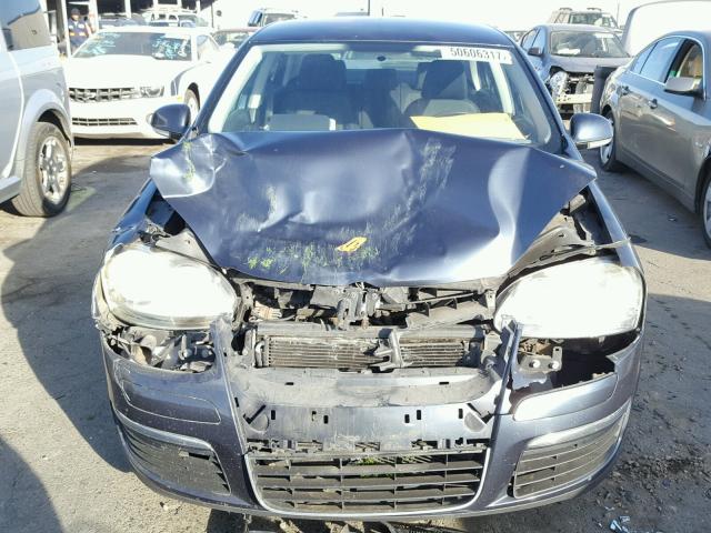 3VWJZ7AJ5AM084029 - 2010 VOLKSWAGEN JETTA S BLUE photo 9