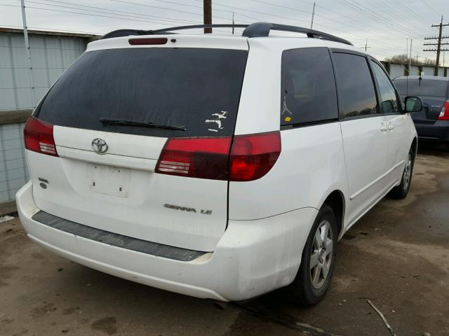 5TDZA23C15S313567 - 2005 TOYOTA SIENNA CE WHITE photo 4