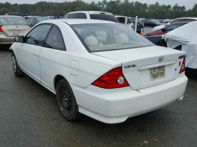 1HGEM22525L023527 - 2005 HONDA CIVIC LX WHITE photo 3