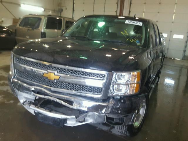 3GCPKSE70DG259048 - 2013 CHEVROLET SILVERADO BLACK photo 2