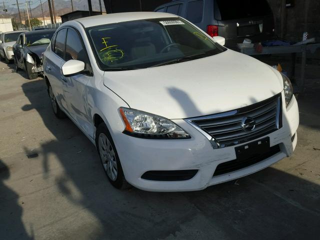 3N1AB7APXFY321676 - 2015 NISSAN SENTRA S WHITE photo 1