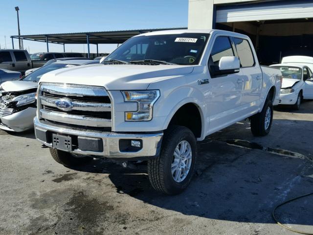 1FTEW1EP1GKF03471 - 2016 FORD F150 SUPER WHITE photo 2