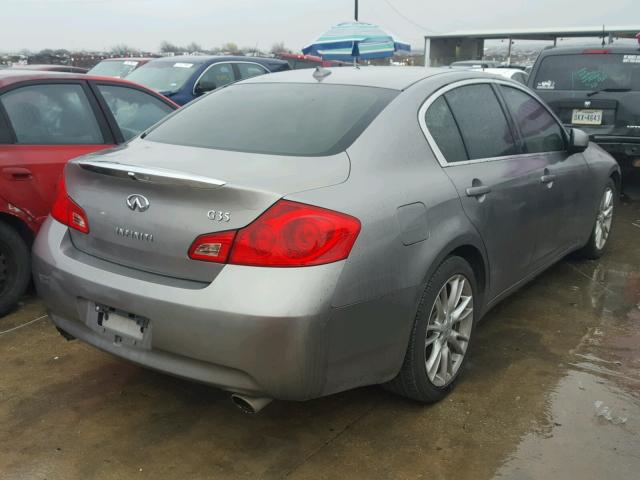 JNKBV61EX8M213306 - 2008 INFINITI G35 GRAY photo 4