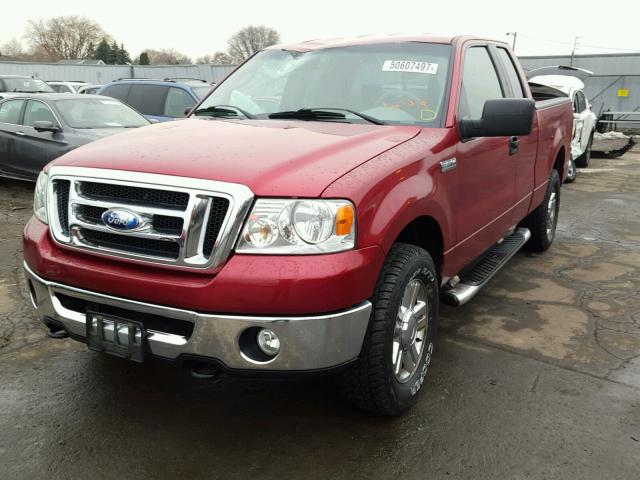 1FTPX14V78FB19226 - 2008 FORD F150 RED photo 2