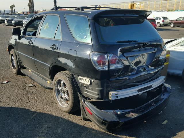 JTJGF10U620144867 - 2002 LEXUS RX 300 BLACK photo 3