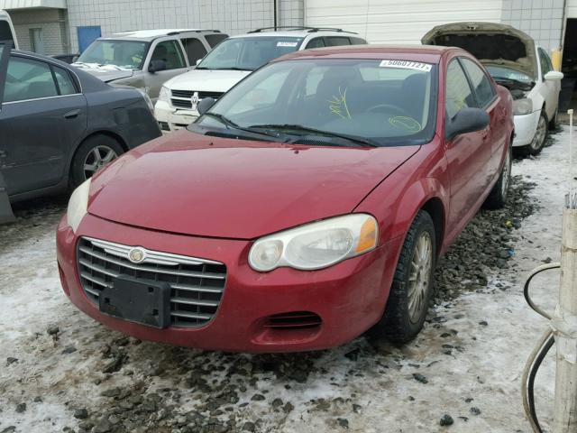 1C3EL46J35N581416 - 2005 CHRYSLER SEBRING RED photo 2