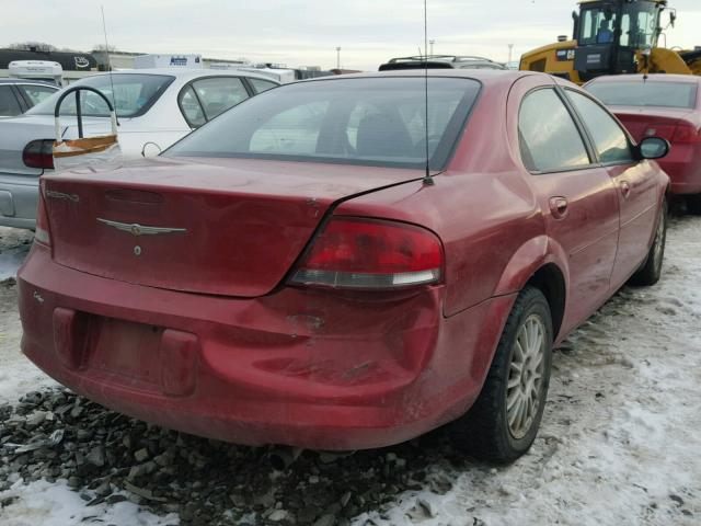 1C3EL46J35N581416 - 2005 CHRYSLER SEBRING RED photo 4