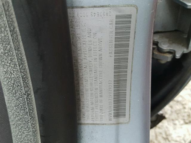 WVWRH63B72P078317 - 2002 VOLKSWAGEN PASSAT GLX BLUE photo 10