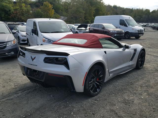 1G1YS3D60K5600674 - 2019 CHEVROLET CORVETTE Z SILVER photo 4