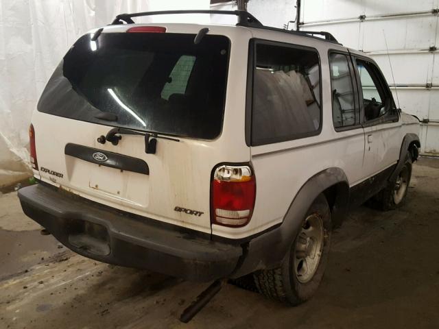 1FMYU70E7YUB03623 - 2000 FORD EXPLORER S WHITE photo 4