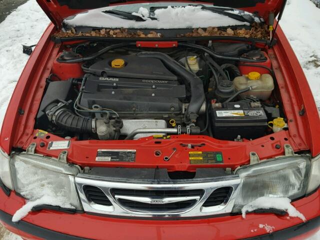 YS3DF78K317000686 - 2001 SAAB 9-3 SE RED photo 7