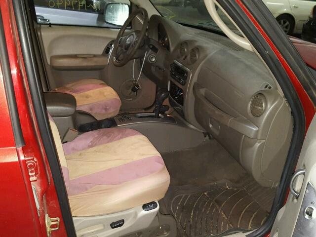 1J4GL58K06W118736 - 2006 JEEP LIBERTY LI RED photo 5