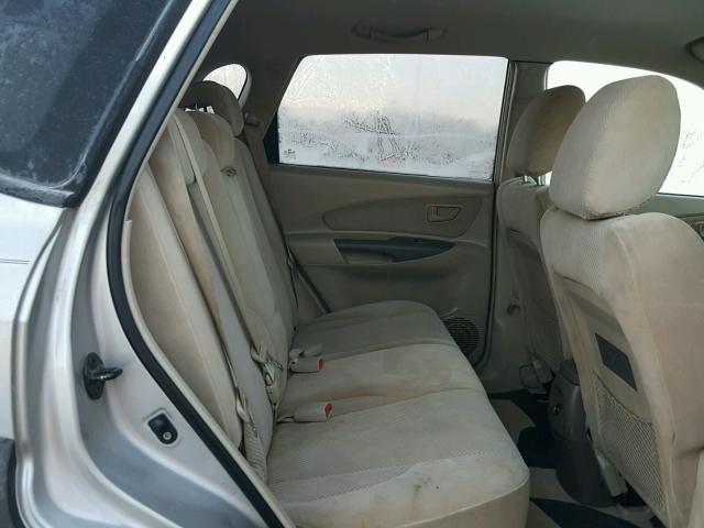 KM8JN12D16U439958 - 2006 HYUNDAI TUCSON GLS SILVER photo 6