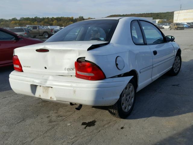 1B3ES42C8XD118414 - 1999 DODGE NEON HIGHL WHITE photo 4