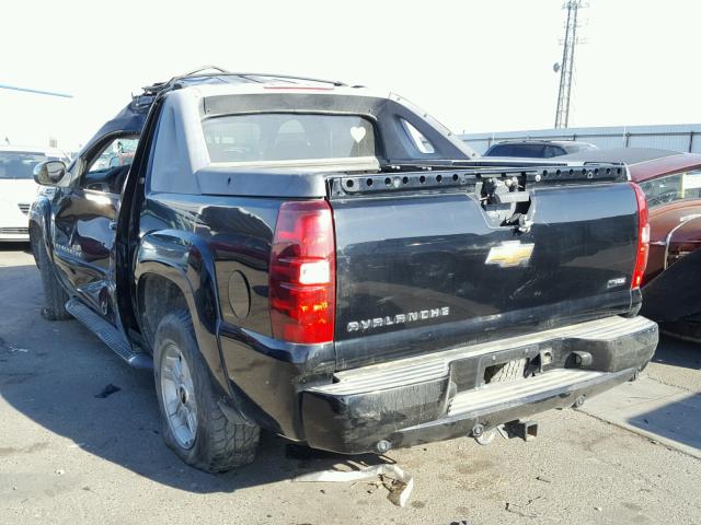 3GNFK12367G234514 - 2007 CHEVROLET AVALANCHE BLACK photo 3