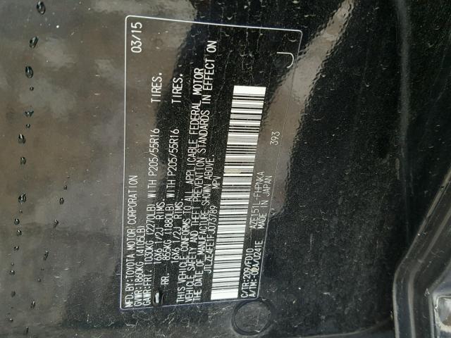 JTLZE4FE1FJ073789 - 2015 TOYOTA SCION XB 黑色 照片 10